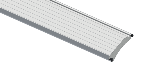 Profilé en acier d'une porte industrielle enroulable R1SD