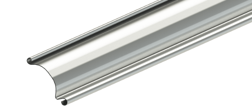 Profilé en acier d'une porte industrielle enroulable R1SS