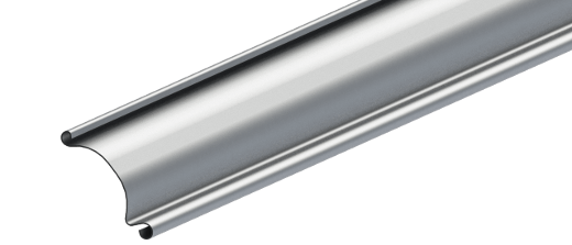 Profilé en aluminium d'une porte industrielle enroulable R1AS