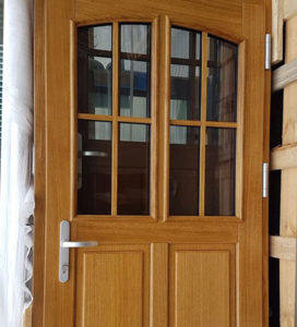 Porte d'entrée bois ligne classique